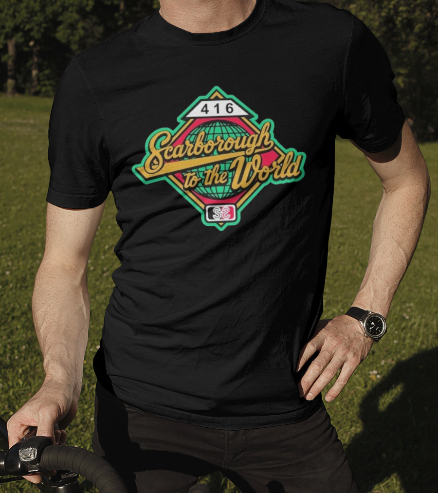 Scarborough To The World 416 Retro Globe Emblem T-Shirt