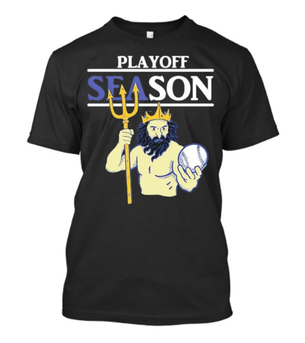 Seattle Mariners Playoff Season Poseidon Baseball Trident T-Shirt