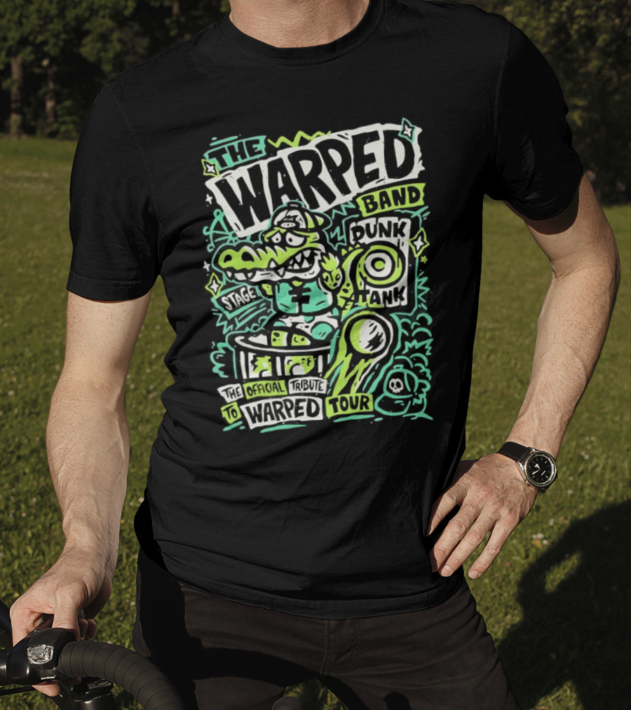 The Warped Band Dunk Tank Warped Tour Crocodile Cartoon T-Shirt