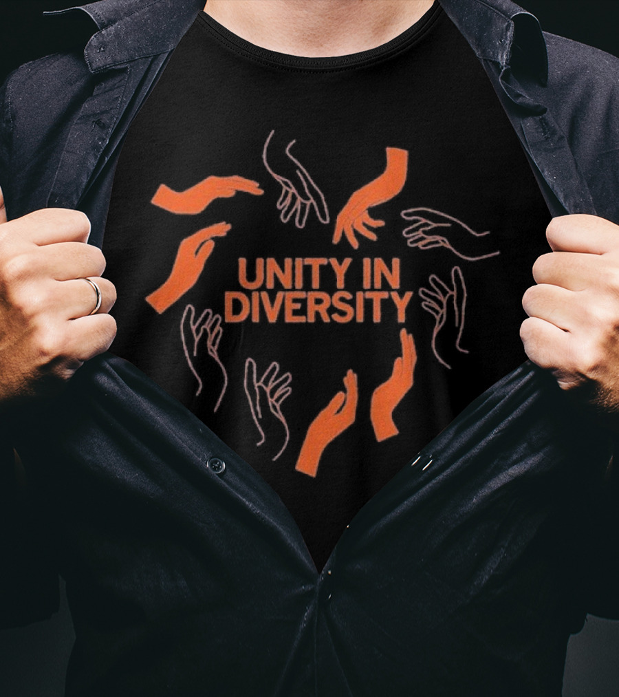 Unity In Diversity Celebrating Harmony With Hands T-Shirt