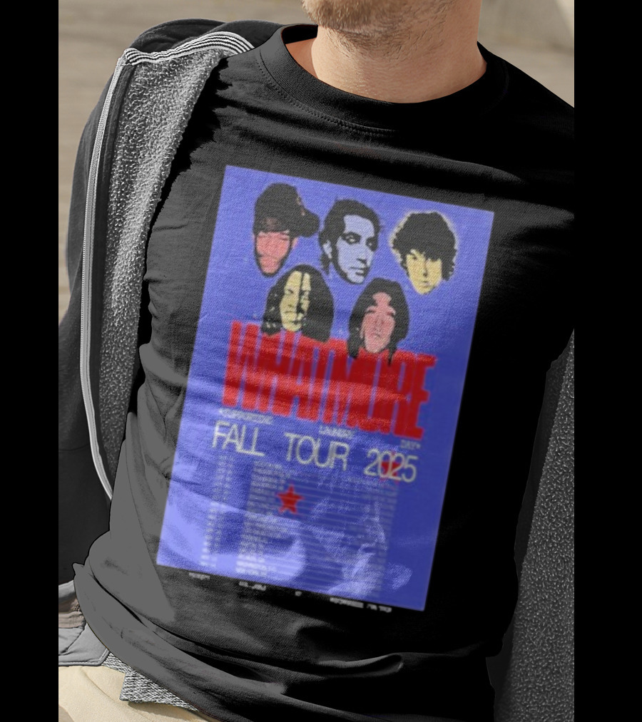 Whatmore Fall Tour 2025 Supporting Laundry Day Band Faces And Tour Dates T-Shirt