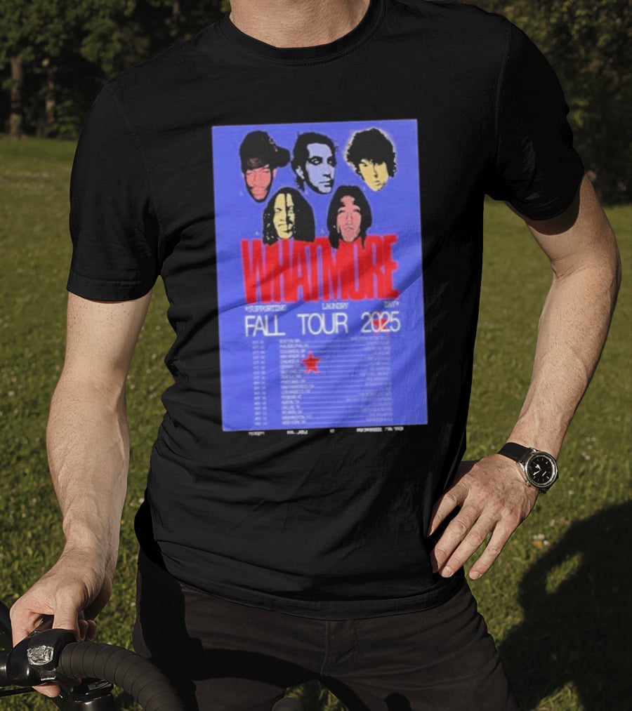Whatmore Fall Tour 2025 Supporting Laundry Day Band Faces And Tour Dates T-Shirt