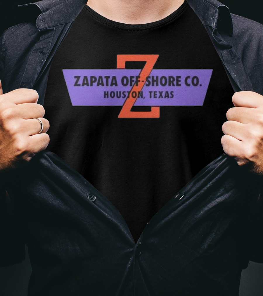 Zapata Off Shore Co Houston Texas Z Emblem T-Shirt