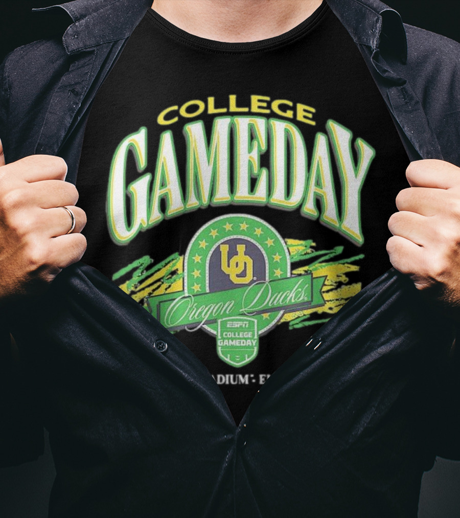 College GameDay Oregon Ducks ESPN Autzen Stadium Eugene OR T-Shirt