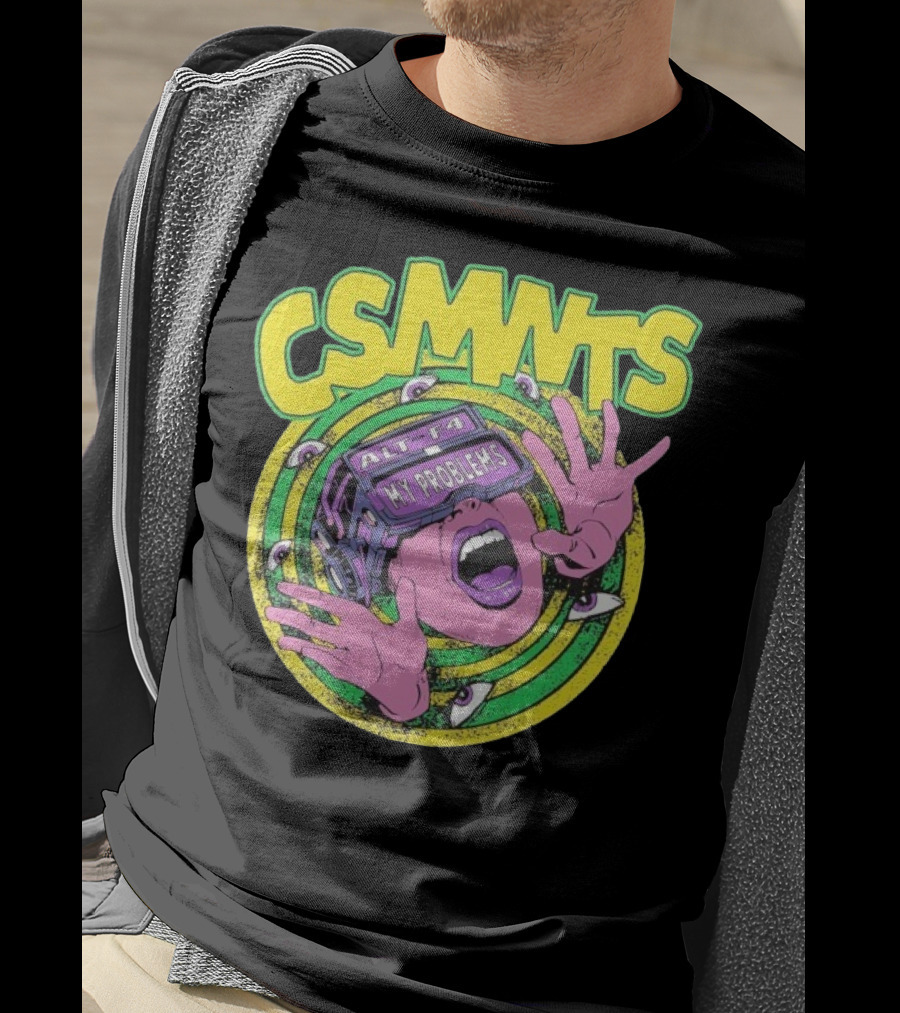 CSMNTS Alt F4 My Problems Trippy Sci-Fi Pop Art T-Shirt