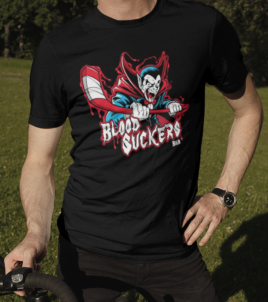 Count Dracula Blood Suckers Hockey Vampire T-Shirt