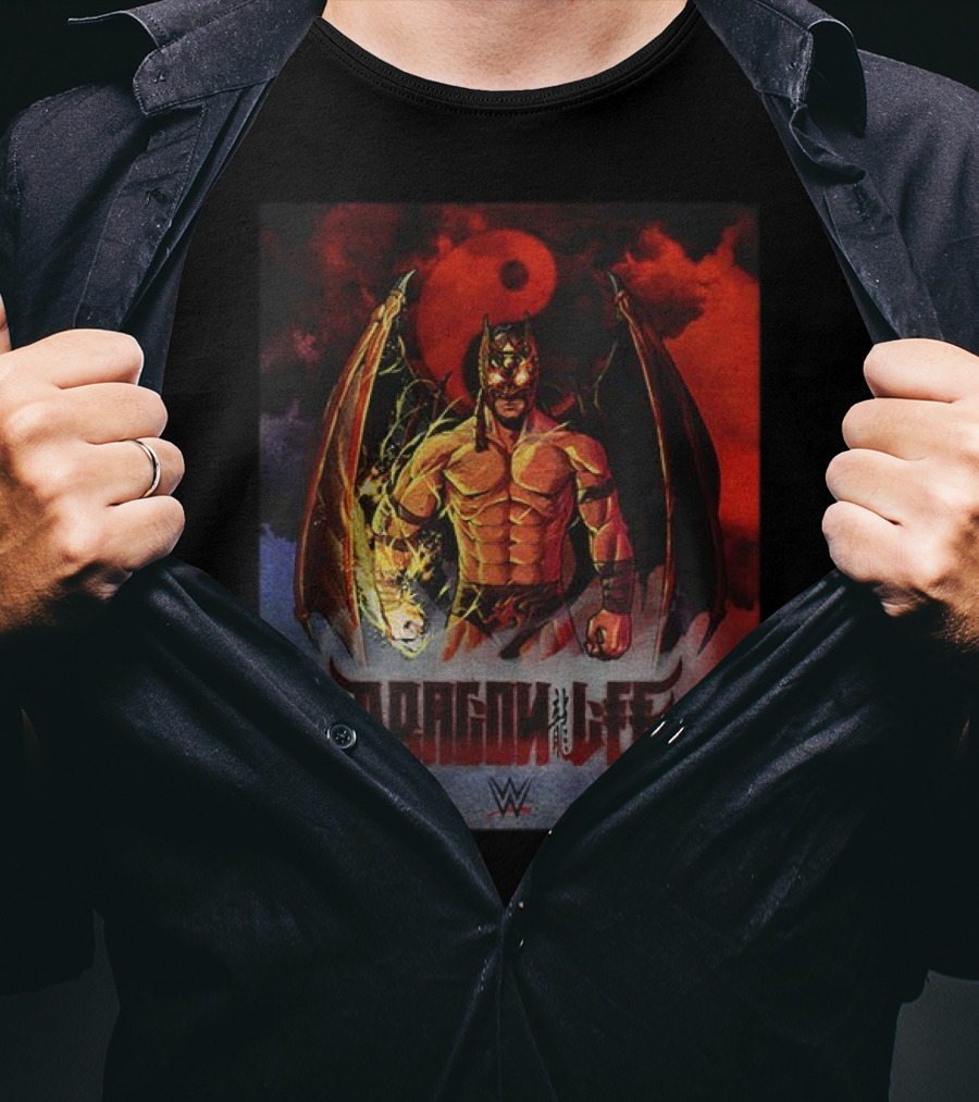 Dragon Lee WWE Superstar Wrestling Persona Artwork T-Shirt