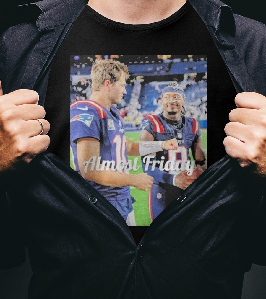 Almost Friday Drake Maye Stefon Diggs Football Moment T-Shirt