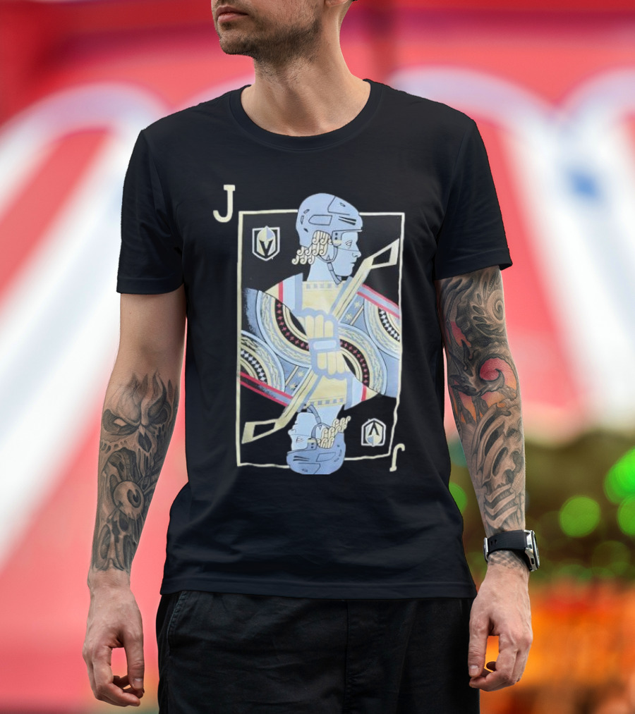 Fanatics Jack Eichel Vegas Golden Knights Playing Card Artwork Star Pattern T-Shirt