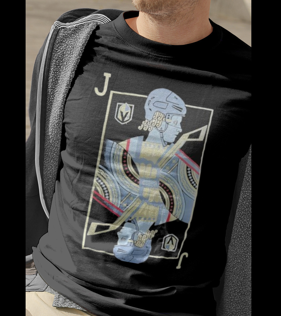 Fanatics Jack Eichel Vegas Golden Knights Playing Card Artwork Star Pattern T-Shirt