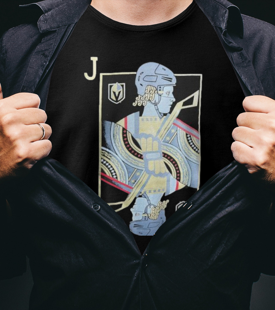 Fanatics Jack Eichel Vegas Golden Knights Playing Card Artwork Star Pattern T-Shirt