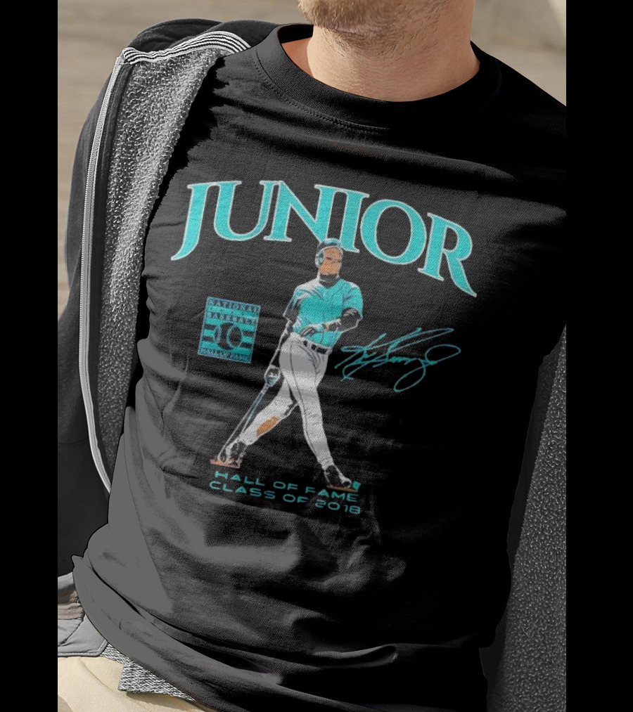 Ken Griffey Jr Junior National Baseball Hall Of Fame Class Of 2016 Signature T-Shirt