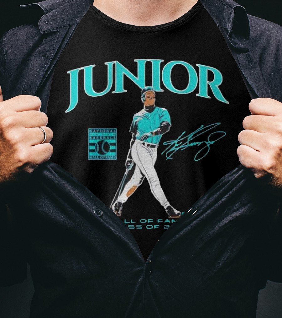 Ken Griffey Jr Junior National Baseball Hall Of Fame Class Of 2016 Signature T-Shirt