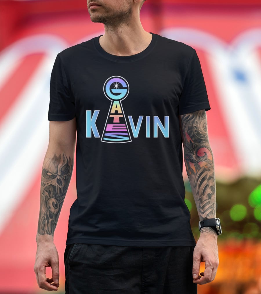 Kevin Gates Keyhole Gradient Text Art T-Shirt