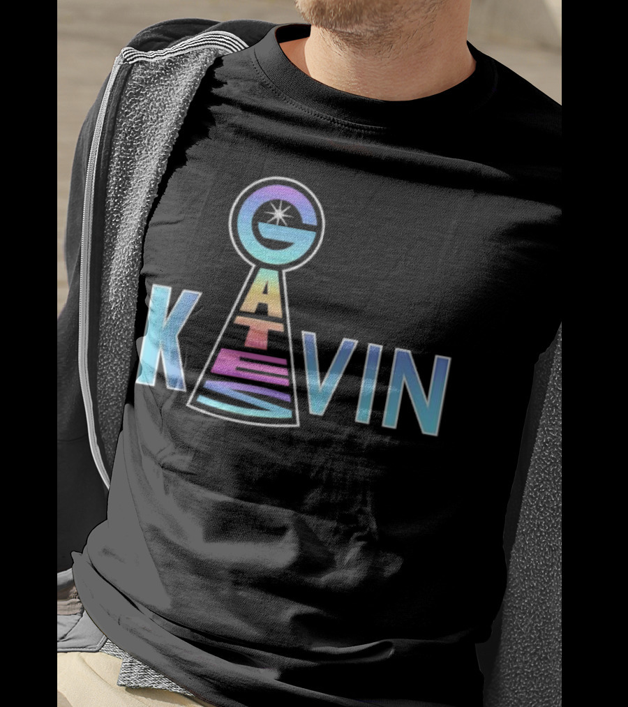 Kevin Gates Keyhole Gradient Text Art T-Shirt