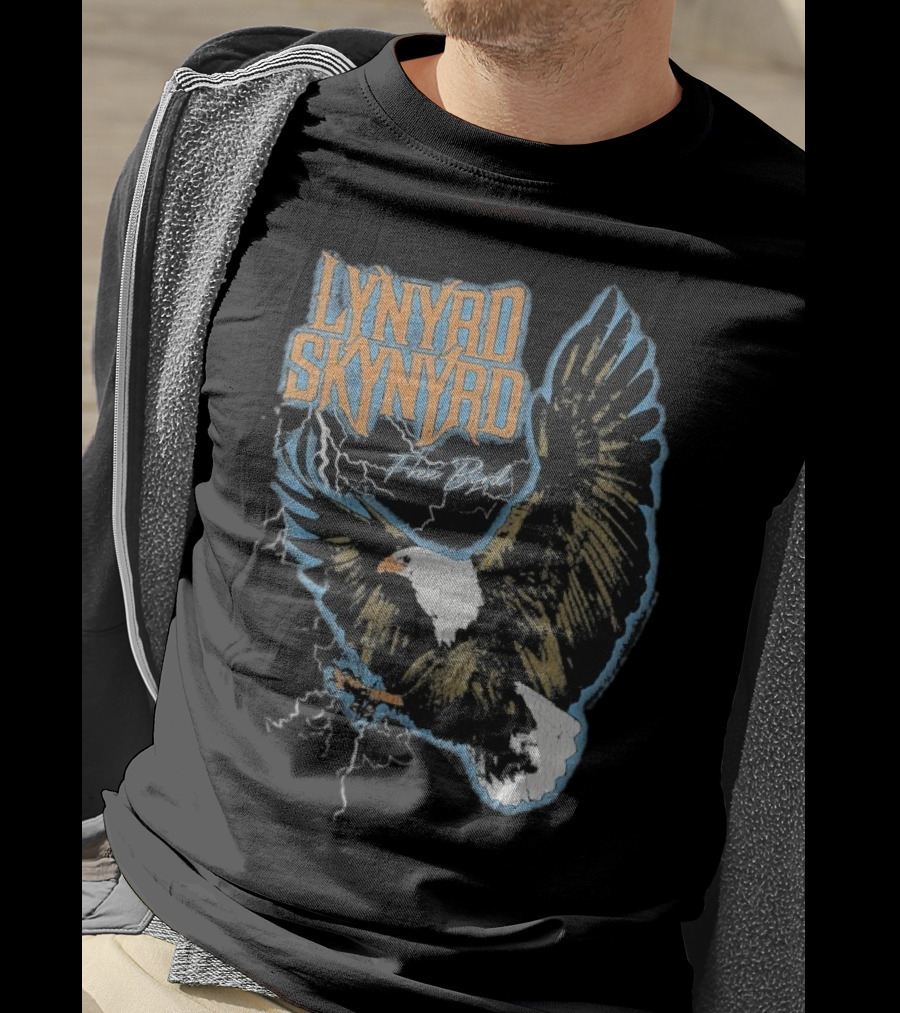 Lynyrd Skynyrd Free Bird Lightning Eagle Vintage Style T-Shirt