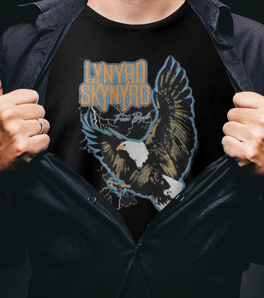 Lynyrd Skynyrd Free Bird Lightning Eagle Vintage Style T-Shirt