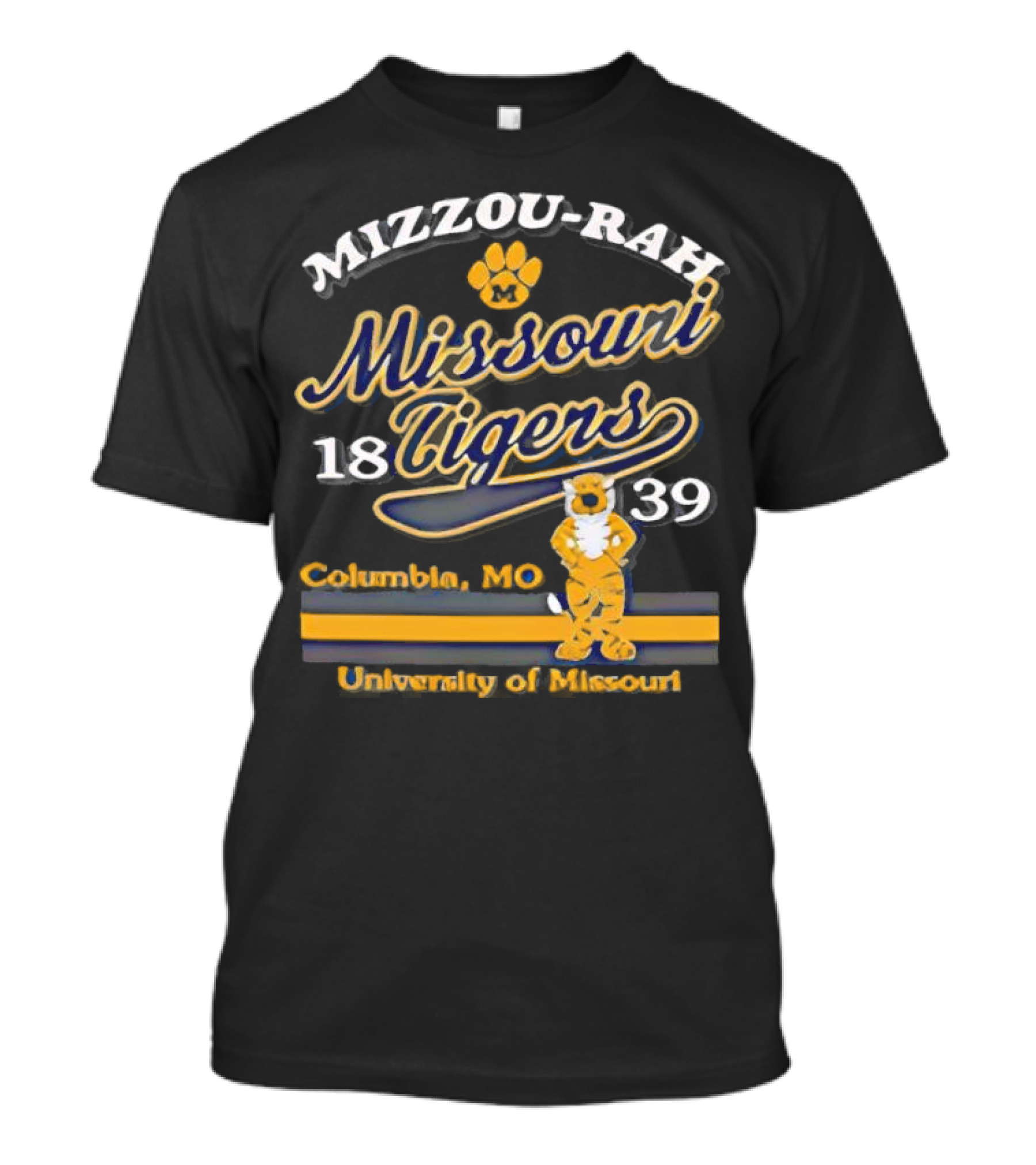 Mizzou Rah Truman Paw Missouri Tigers 1839 Columbia MO University Of Missouri T-Shirt