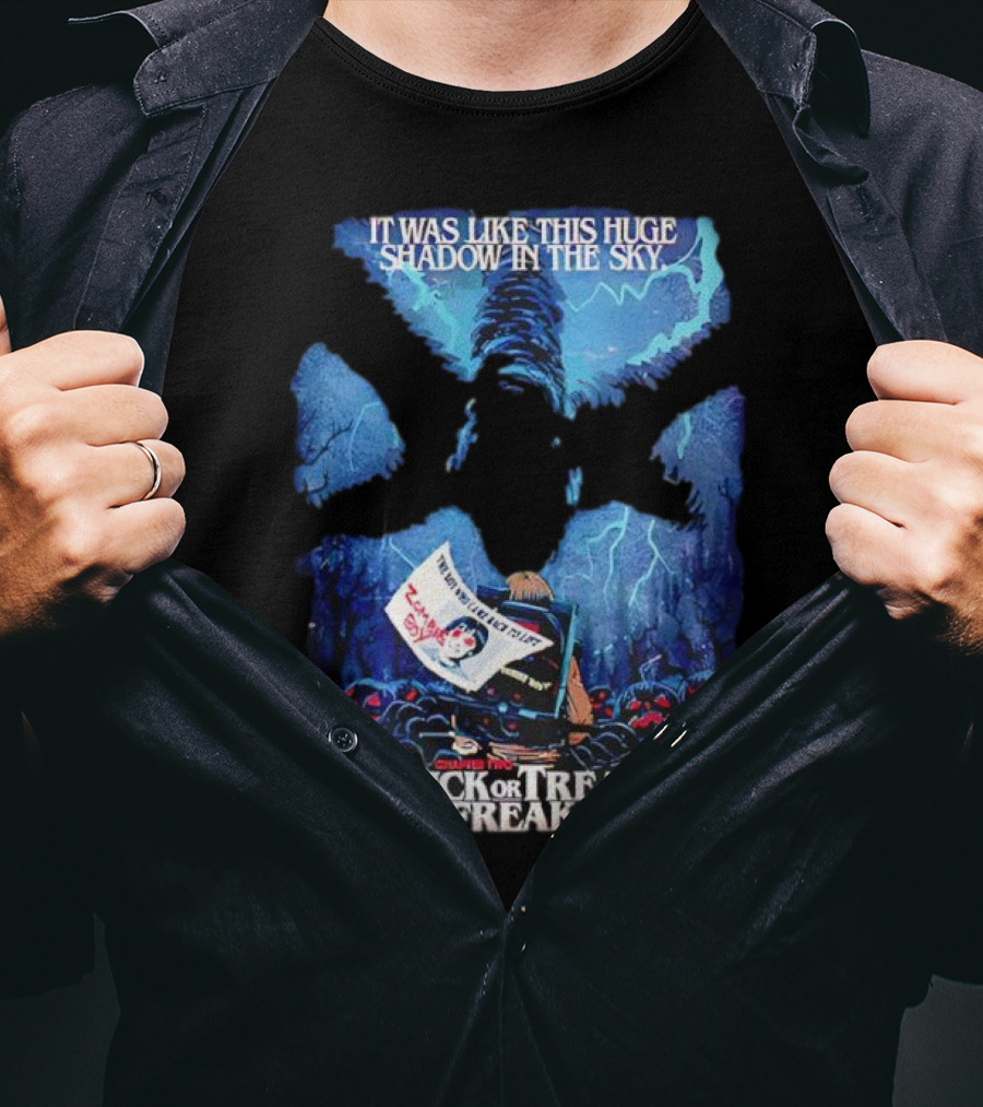 Stranger Things Season 2 Butcher Billy Trick Or Treat Freak Huge Shadow In The Sky T-Shirt