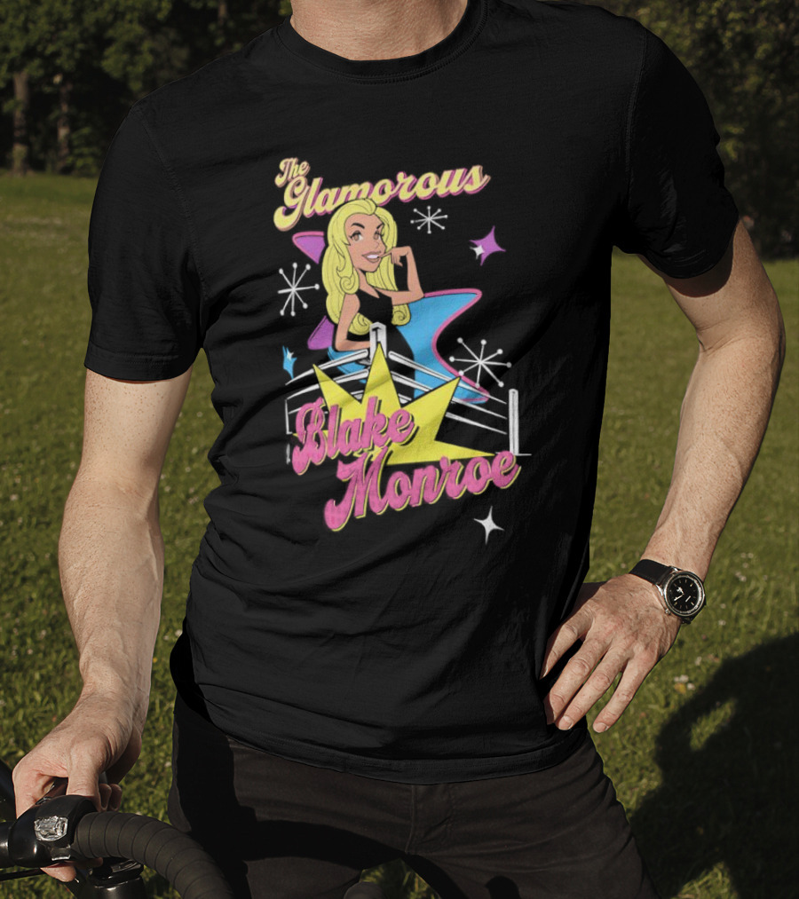 The Glamorous Blake Monroe Retro Wrestling Starburst T-Shirt