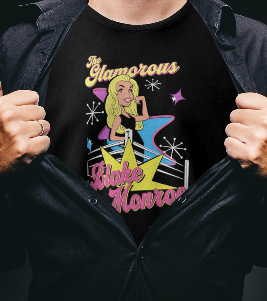 The Glamorous Blake Monroe Retro Wrestling Starburst T-Shirt