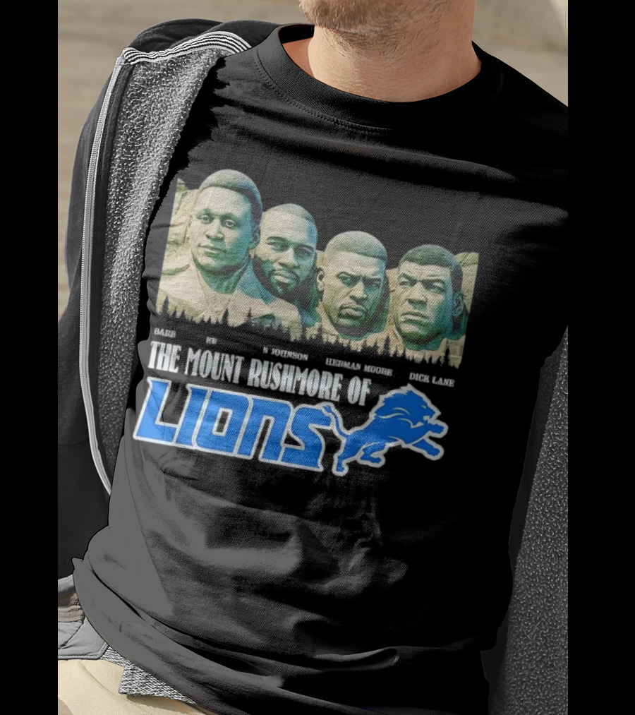 The Mount Rushmore Of Lions Sanders Johnson Moore Lane T-Shirt