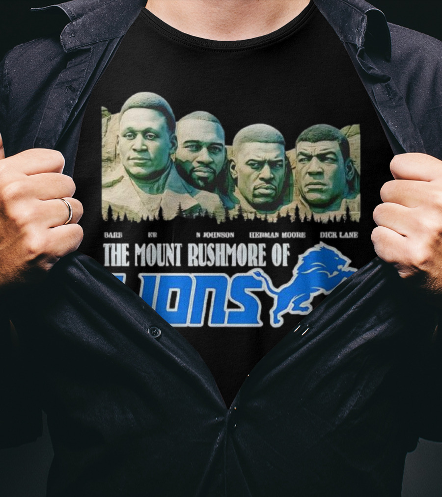 The Mount Rushmore Of Lions Sanders Johnson Moore Lane T-Shirt