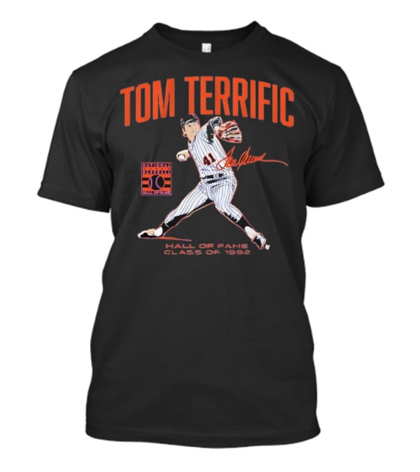 Tom Terrific National Baseball Hall Of Fame 1992 Class Signature T-Shirt