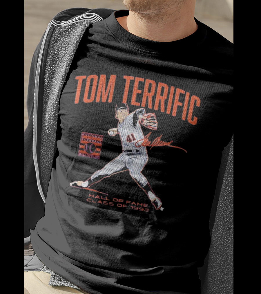 Tom Terrific National Baseball Hall Of Fame 1992 Class Signature T-Shirt