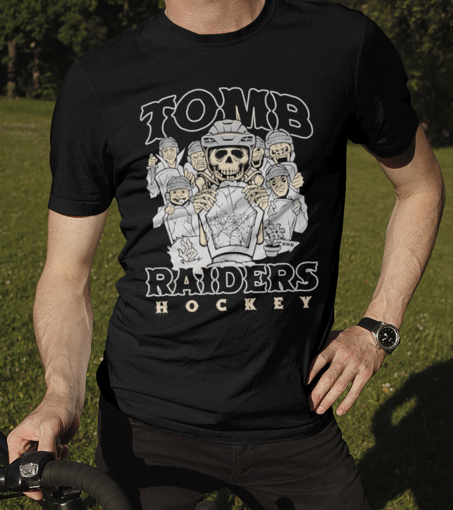 Tomb Raiders Hockey Halloween Skeleton Team T-Shirt