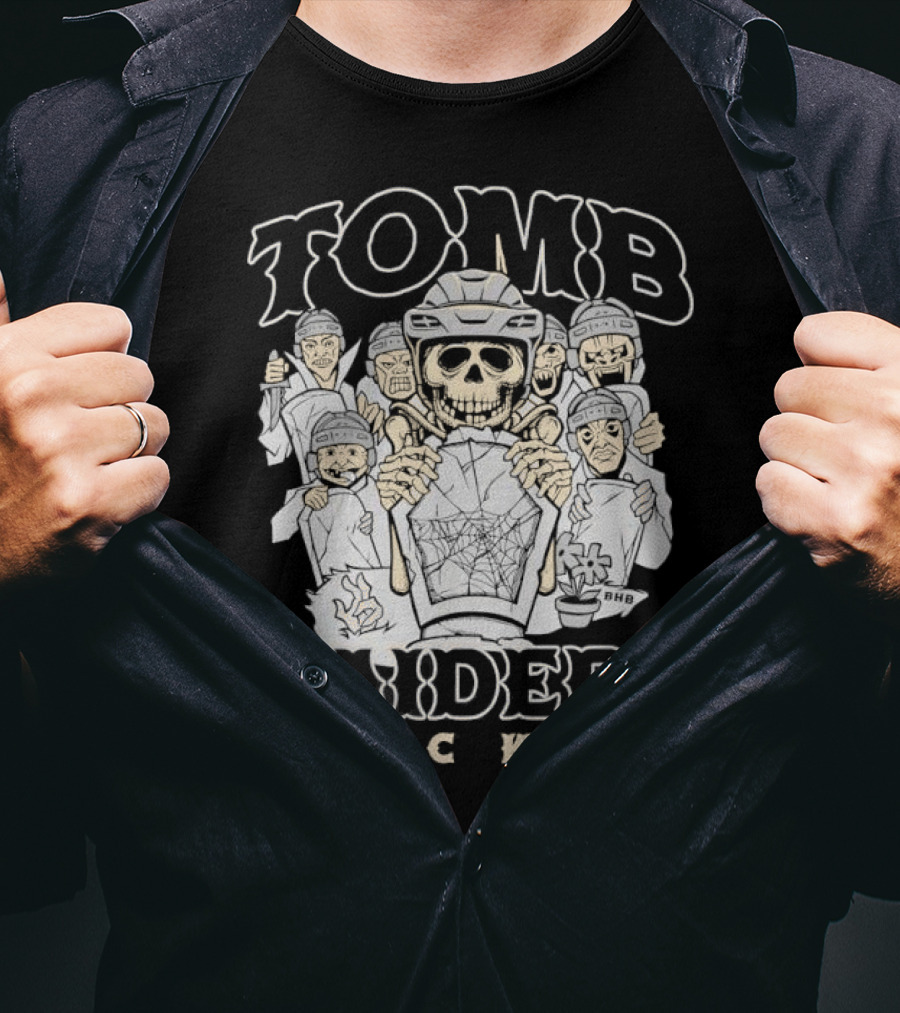 Tomb Raiders Hockey Halloween Skeleton Team T-Shirt