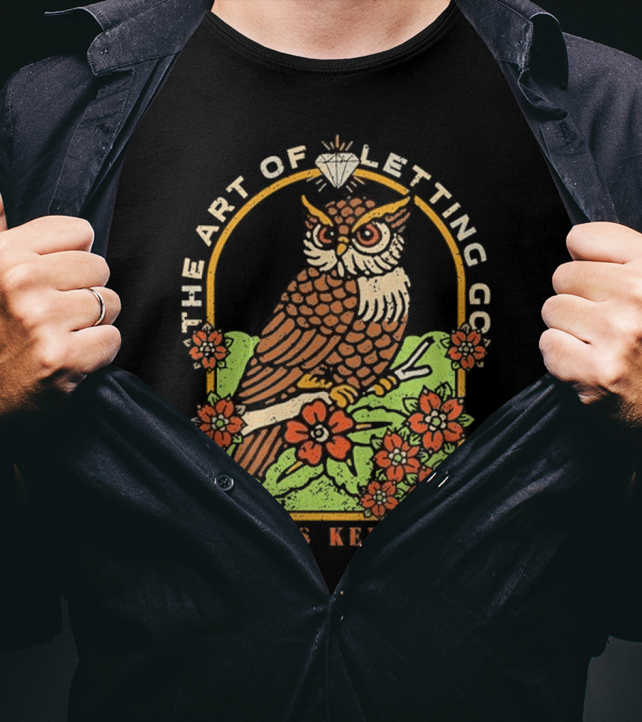 Myles Kennedy The Art Of Letting Go Diamond Owl With Flowers T-Shirt