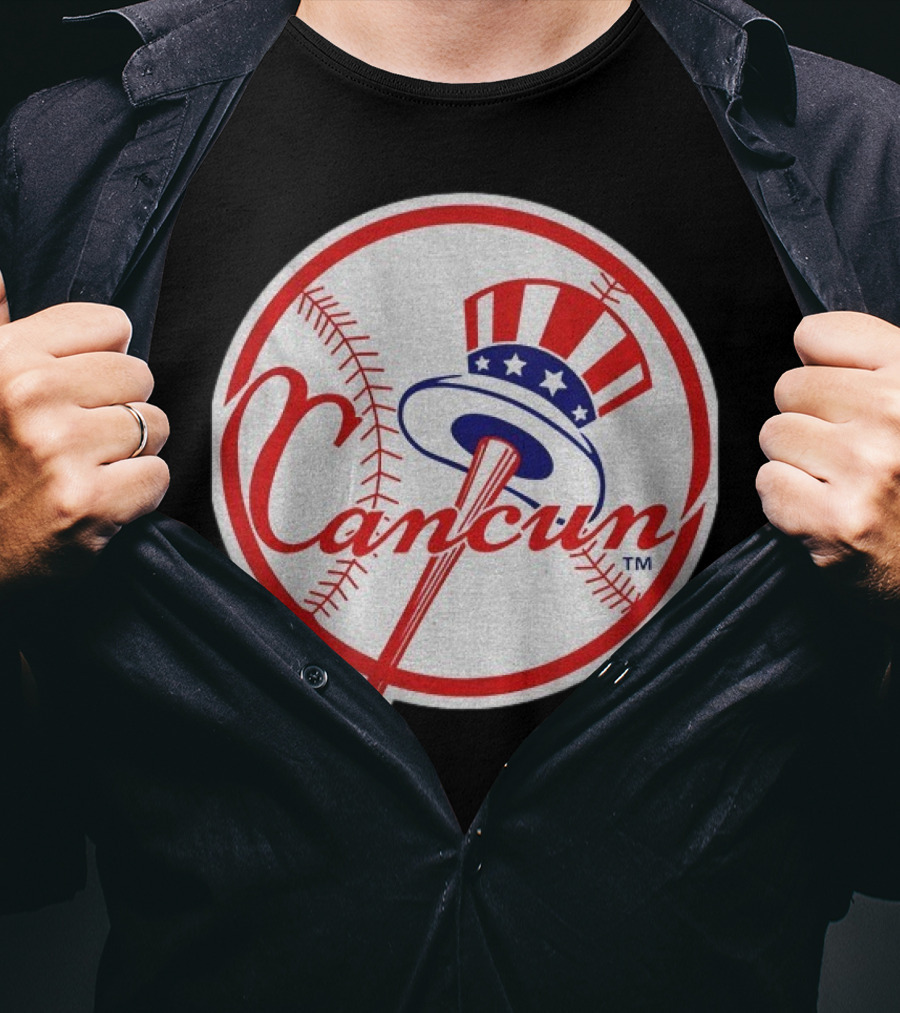 New York Yankees Cancun Baseball Parody With Funny Twist T-Shirt