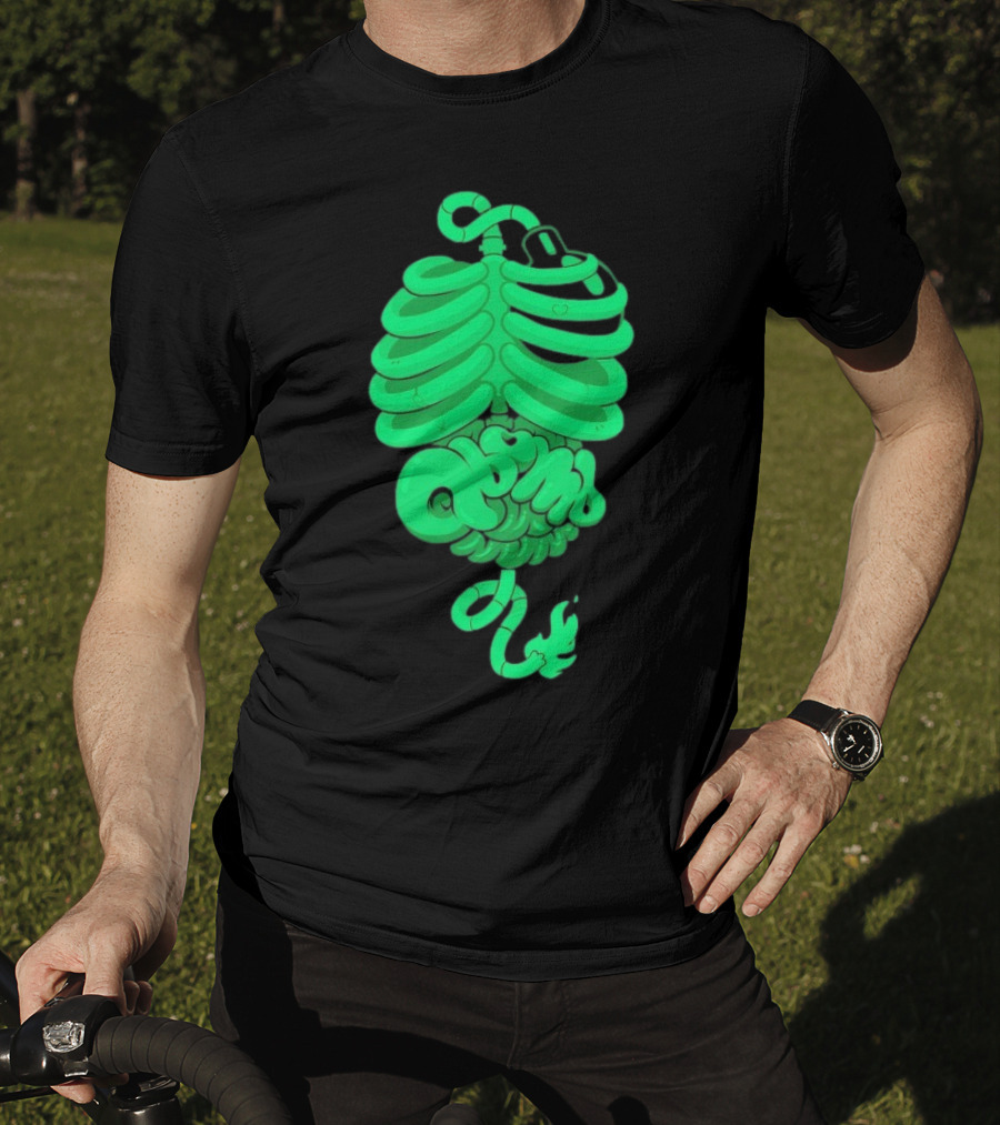 Qbomb Labs Neon Ribcage Gut Bomb T-Shirt