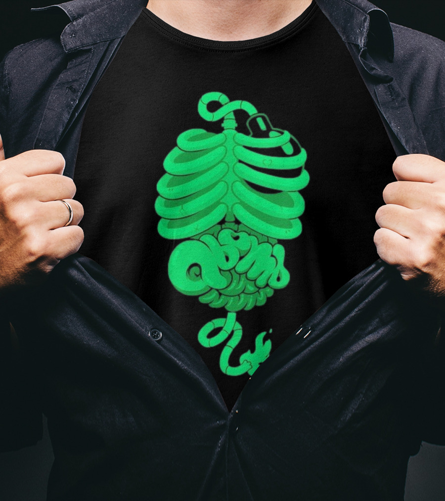 Qbomb Labs Neon Ribcage Gut Bomb T-Shirt
