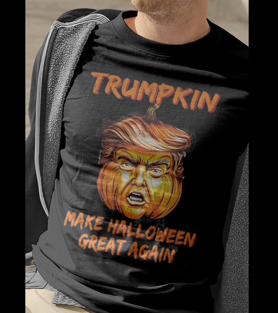 Trumpkin Make Halloween Great Again Political Parody Donald Trump T-Shirt