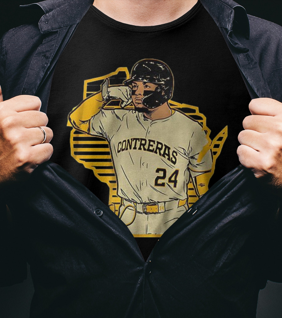 William Contreras Milwaukee Brewers Number 24 Call The 'Pen Signature T-Shirt