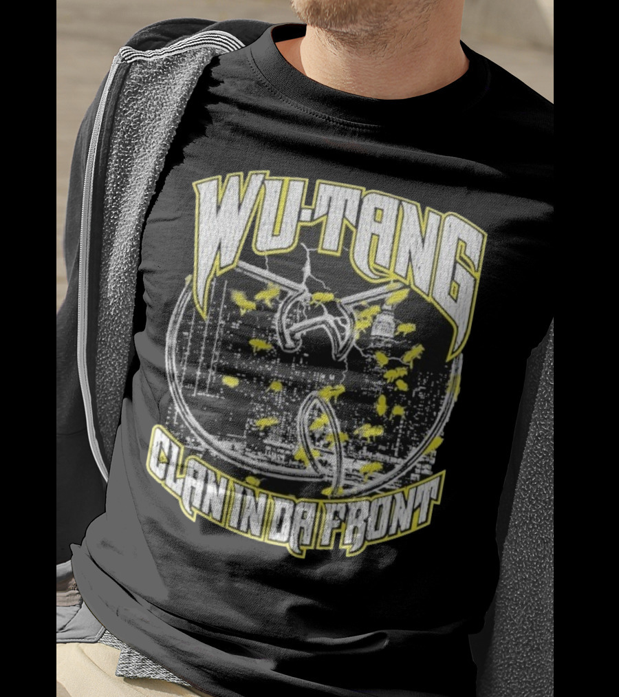 Wu-Tang Clan In Da Front City Skyline Yellow Bats T-Shirt