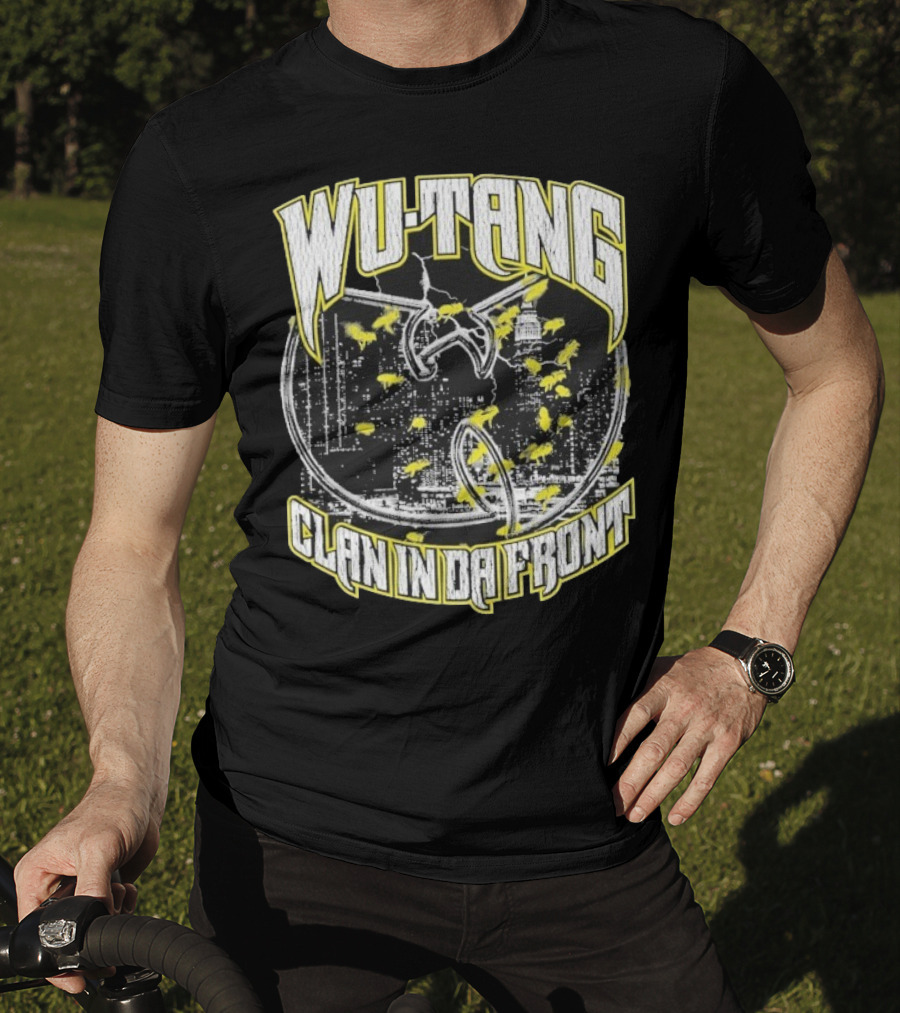Wu-Tang Clan In Da Front City Skyline Yellow Bats T-Shirt