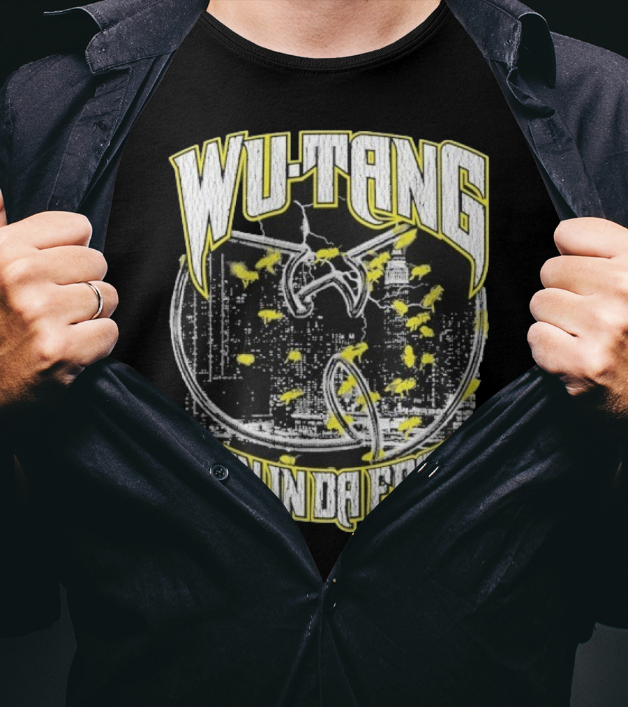 Wu-Tang Clan In Da Front City Skyline Yellow Bats T-Shirt