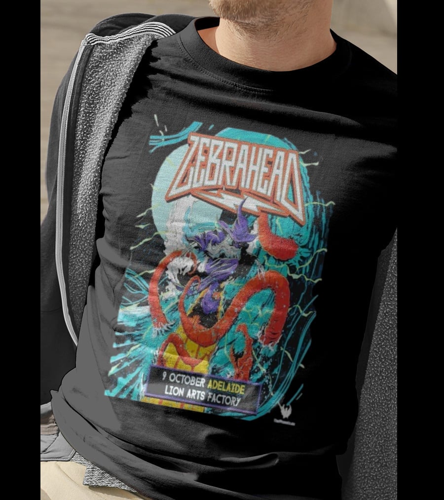 Zebrahead 9 October 2025 Lion Arts Factory Adelaide Vibrant Concert Wave Art T-Shirt