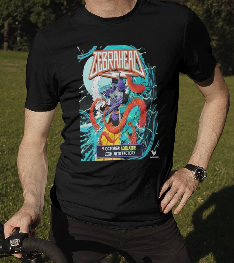 Zebrahead 9 October 2025 Lion Arts Factory Adelaide Vibrant Concert Wave Art T-Shirt