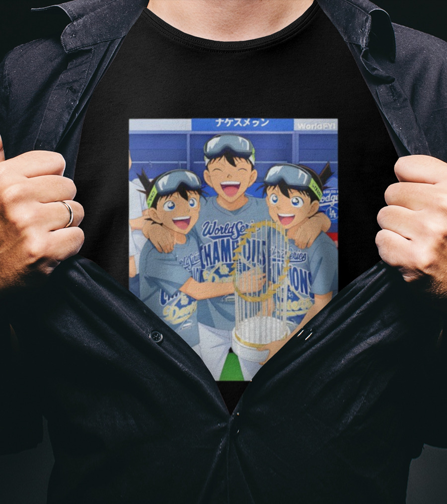 World Series Champions Dodgers Anime Celebration Dodgers Stadium 2025 T-Shirt