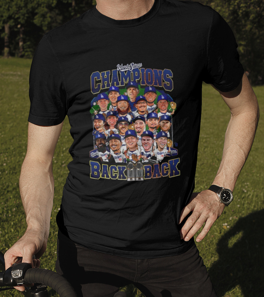 World Series Champions Back 2 Back Los Angeles Dodgers 2025 MLB Players T-Shirt