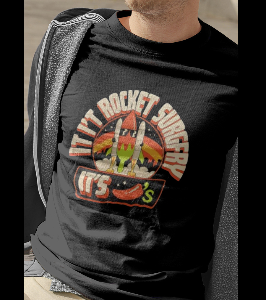 It's Rocket Surgery It's Chili Fiesta Retro Rockets T-Shirt