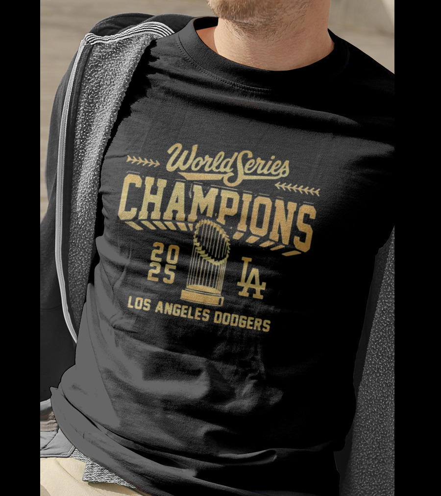 World Series Champions 2025 Los Angeles Dodgers Trophy LA T-Shirt