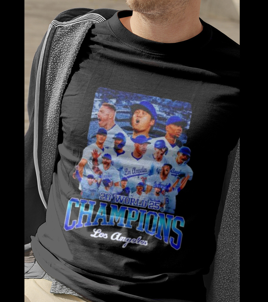 Los Angeles 2025 World Champions Dodgers Team T-Shirt