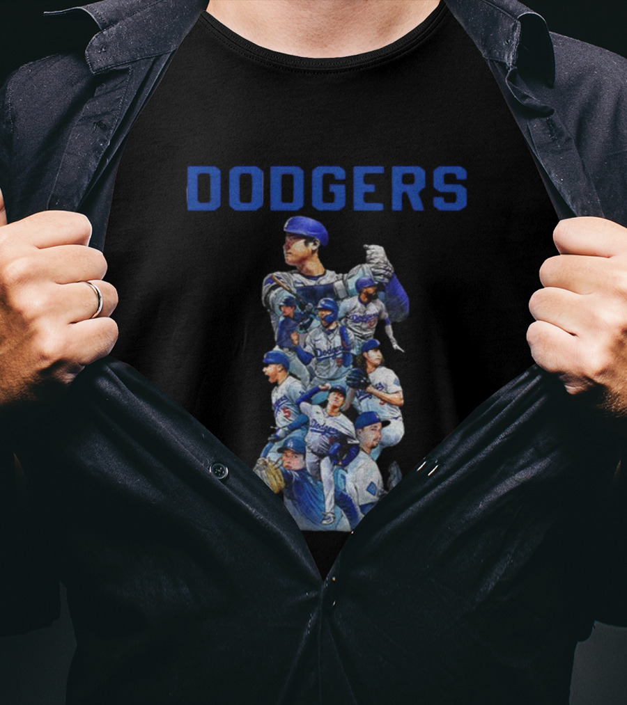 Los Angeles Dodgers 2025 World Series Champions Players Cartoon T-Shirt
