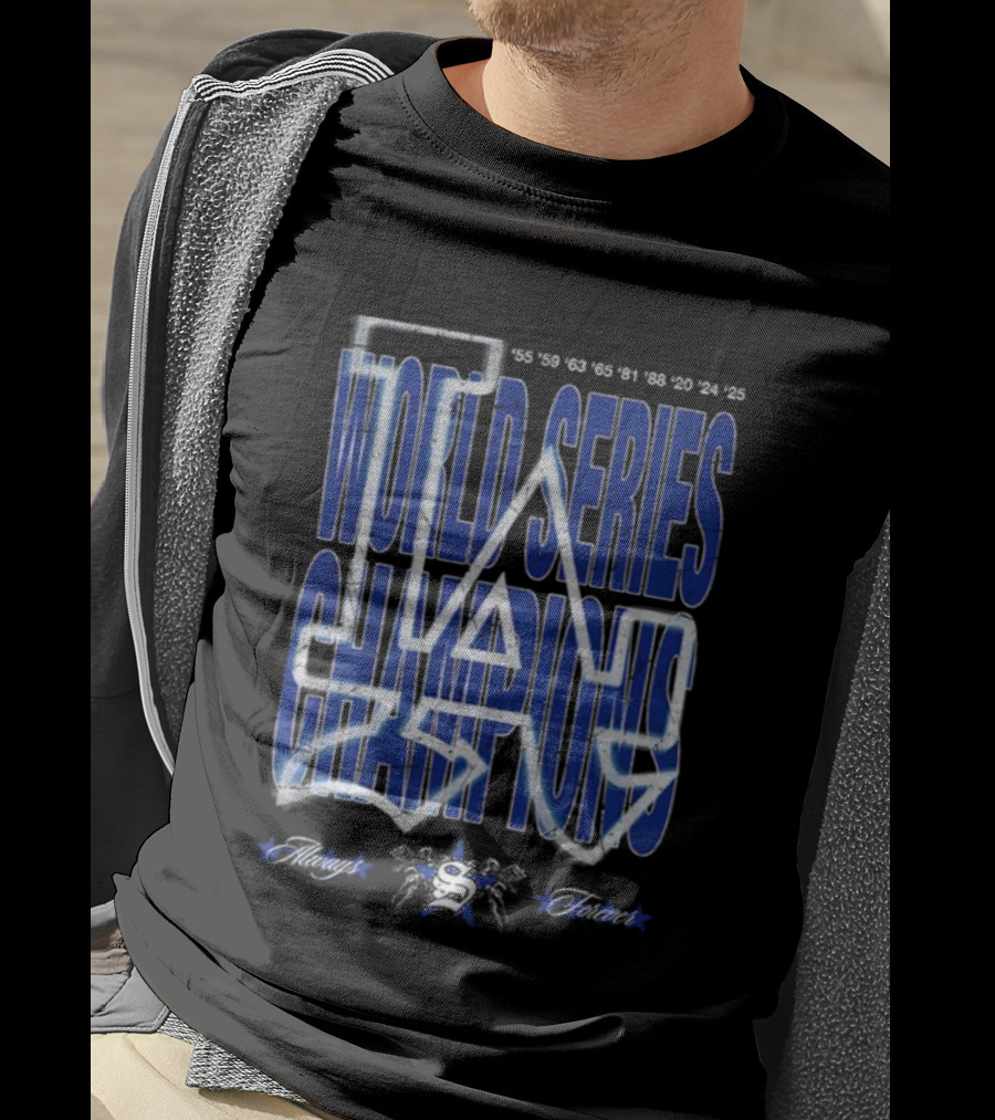 Los Angeles Dodgers World Series Champions 1955 To 2020 ’25 Always Forever T-Shirt