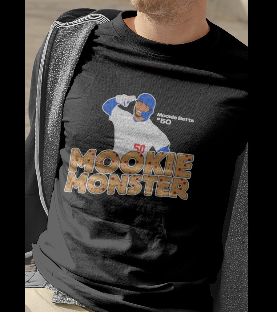 Los Angeles Dodgers Mookie Betts Mookie Monster #50 2025 World Series Champions T-Shirt